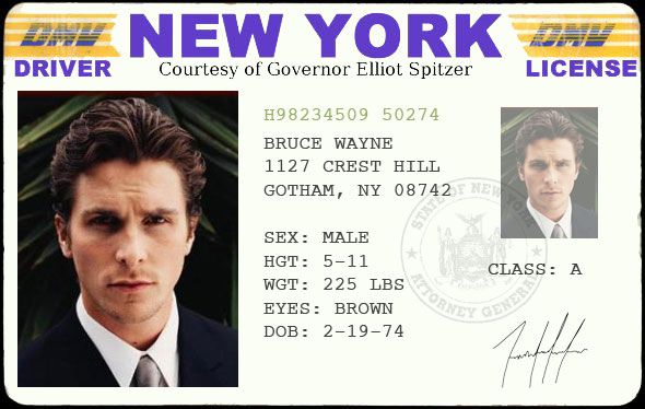 Bruce Wayne id card
