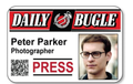 Peter Parker Daily bugle id badge