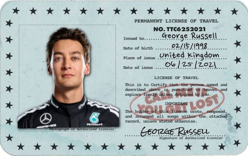 George Russell ID Badge