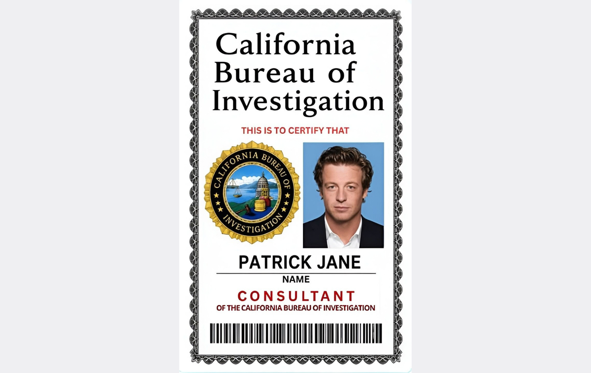 Patrick Jane ID Card — The Mentalist