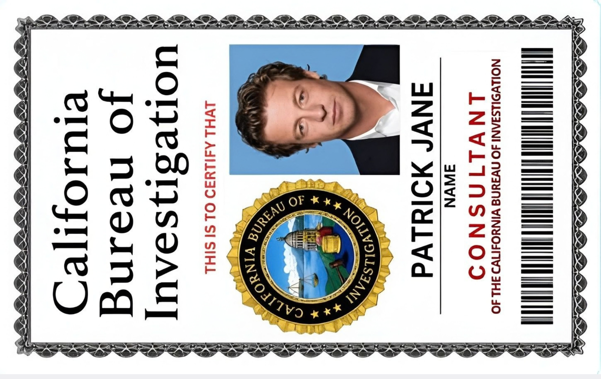 Patrick Jane ID Card — The Mentalist