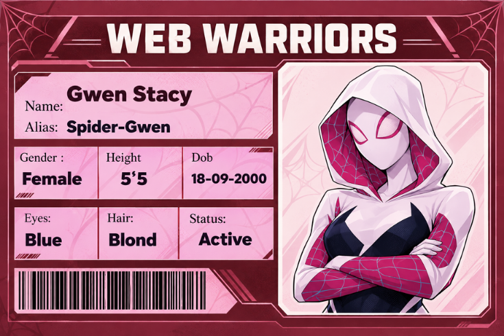 Gwen Stacy — Spider-Gwen | Web Warriors Character Card
